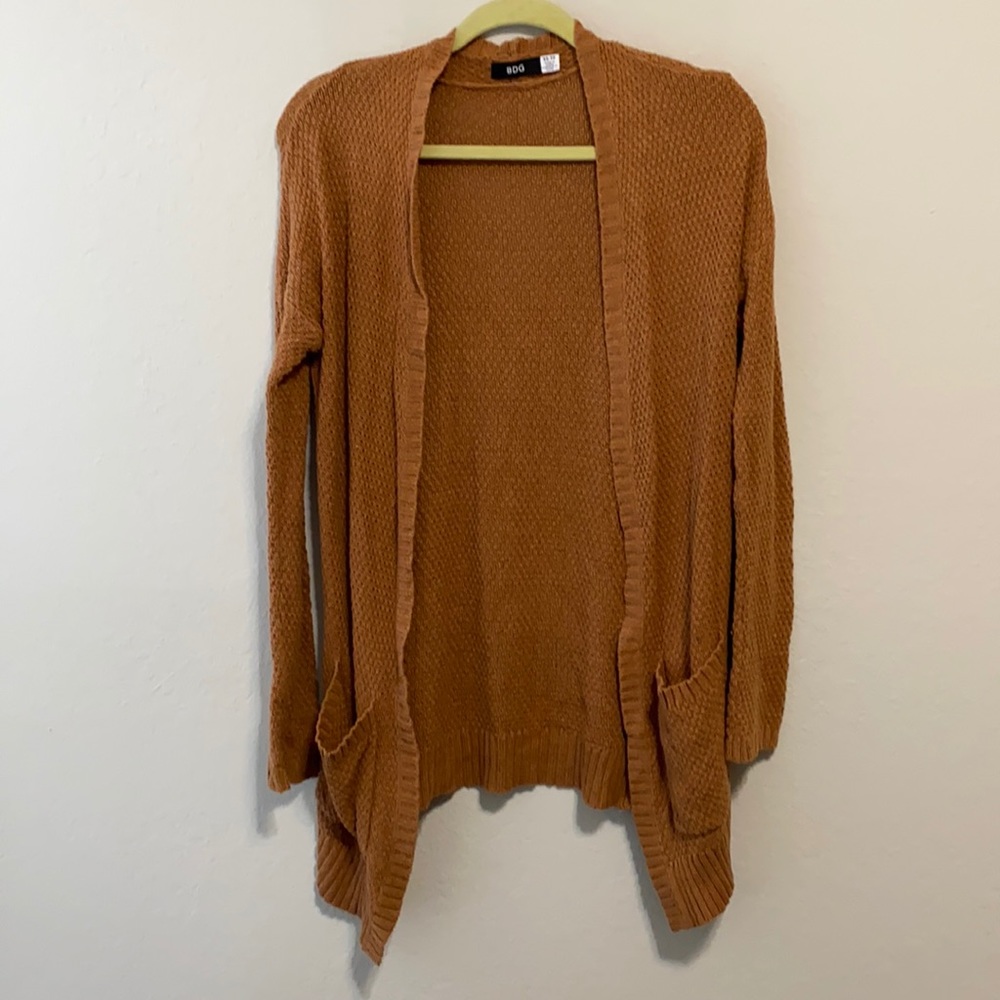 COPY - BDG Burnt Orange Open Front Cardigan Sweater
